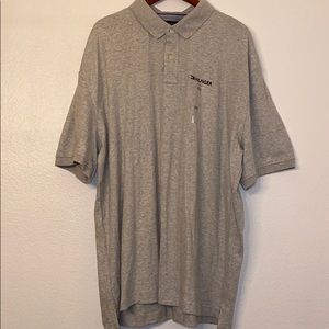 Grey Oversized Hilfiger polo shirt